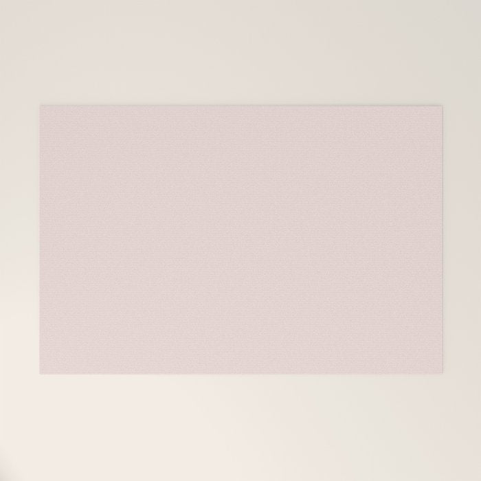 Light Millennial Blush Pink Solid Welcome Mat Gallery Image 1