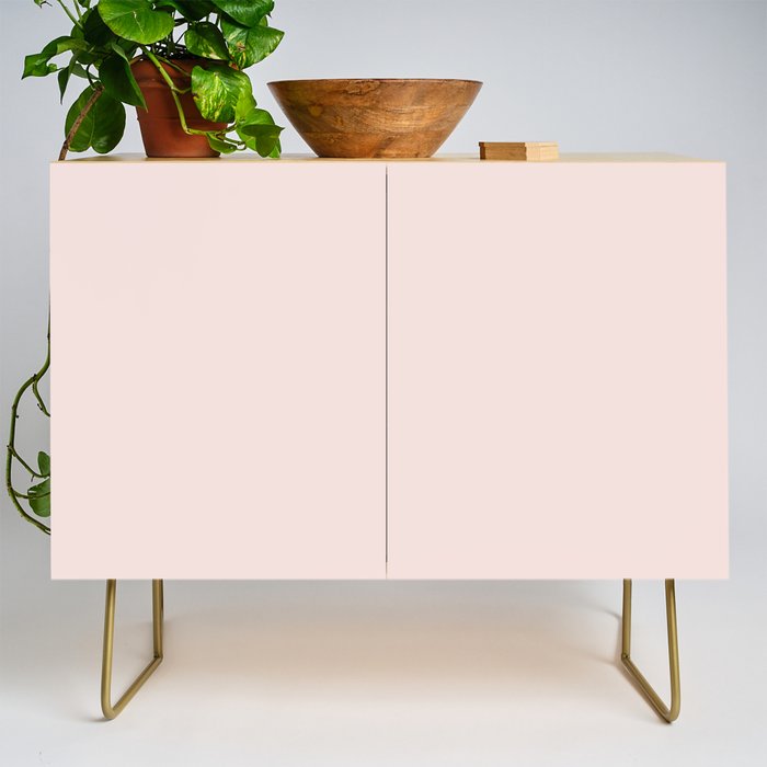 Light Millennial Blush Pink Solid Credenza Gallery Image 1