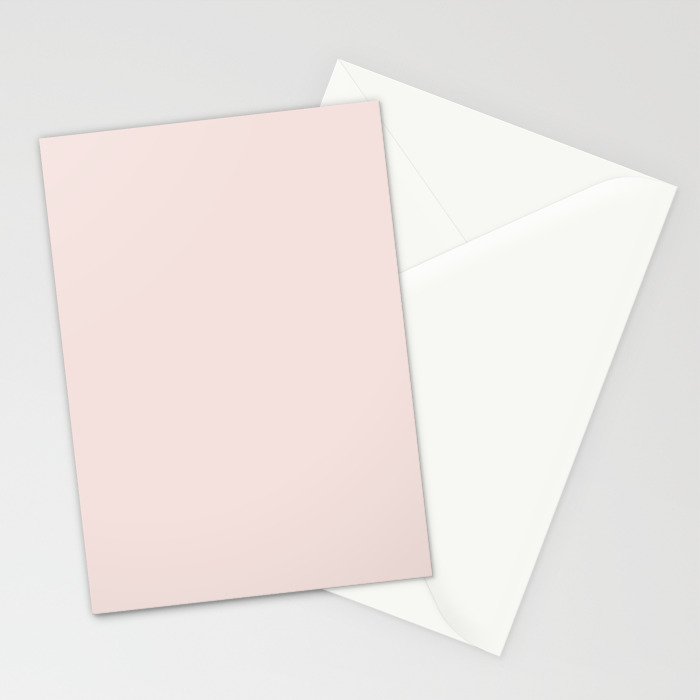 Light Millennial Blush Pink Solid Stationery Card Gallery Image 2