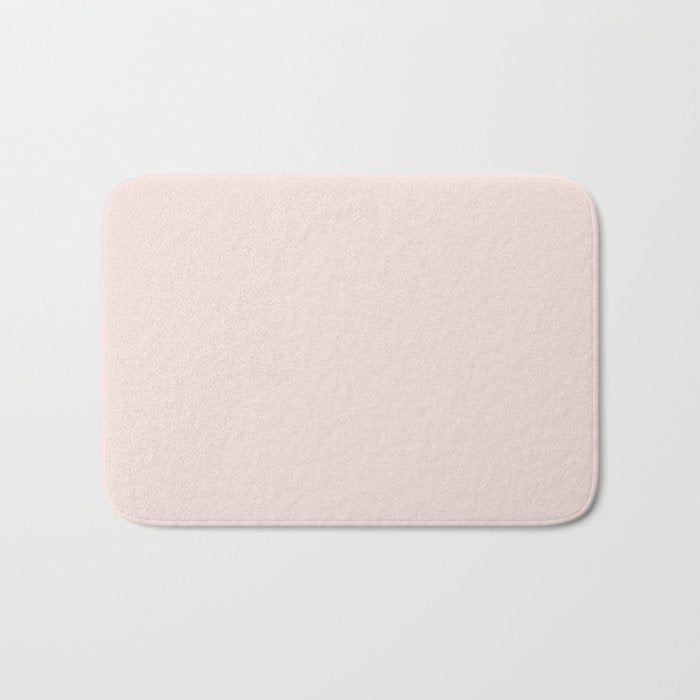 Light Millennial Blush Pink Solid Bath Mat Gallery Image 1