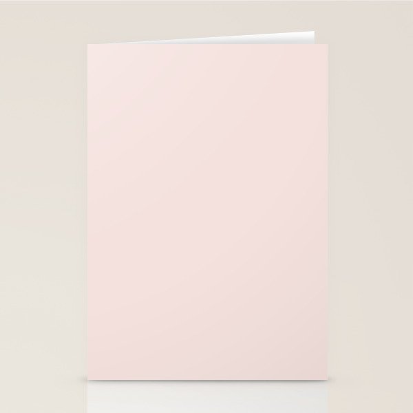 Light Millennial Blush Pink Solid Stationery Card Gallery Image 1
