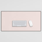 Light Millennial Blush Pink Solid Desk Mat Gallery Image 1
