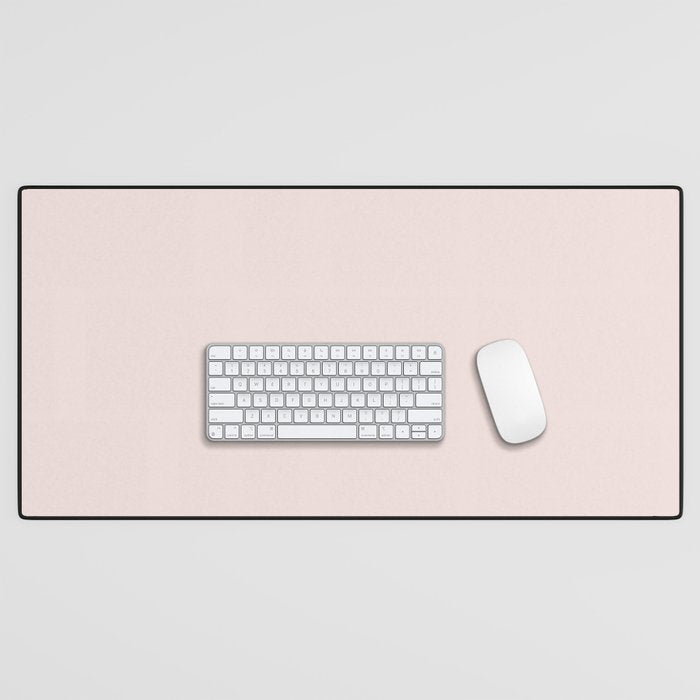 Light Millennial Blush Pink Solid Desk Mat Gallery Image 1