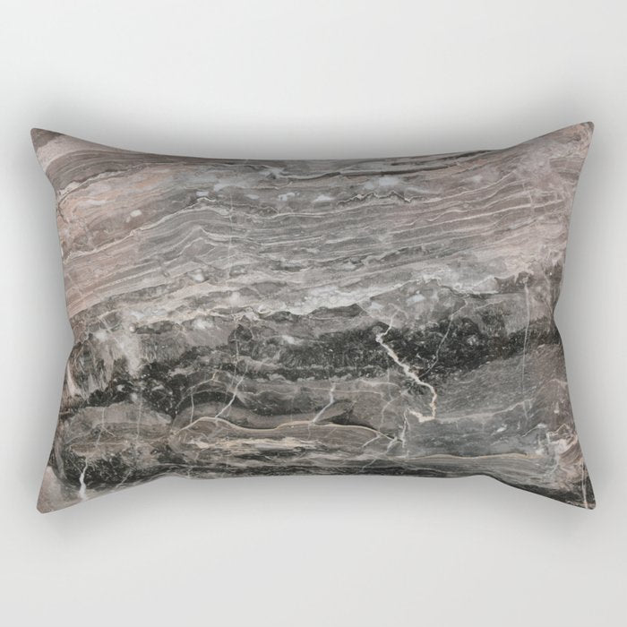 Smokey gray marble Rectangular Pillow Gallery Image 2