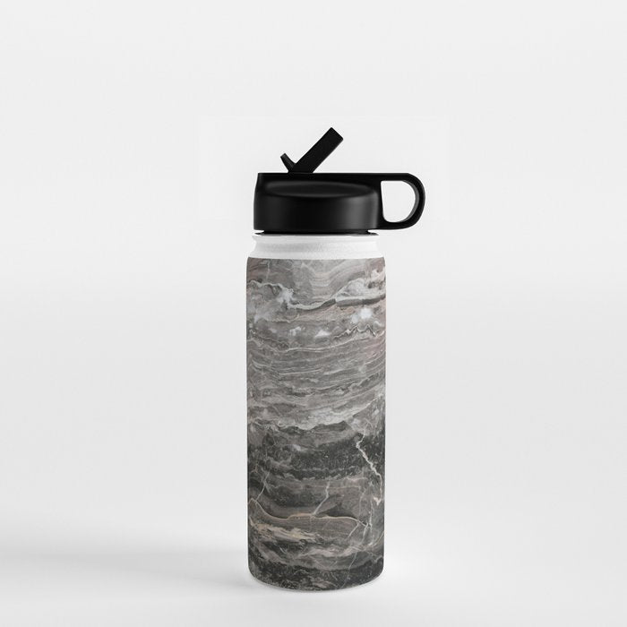 Smokey gray marble Water Bottle