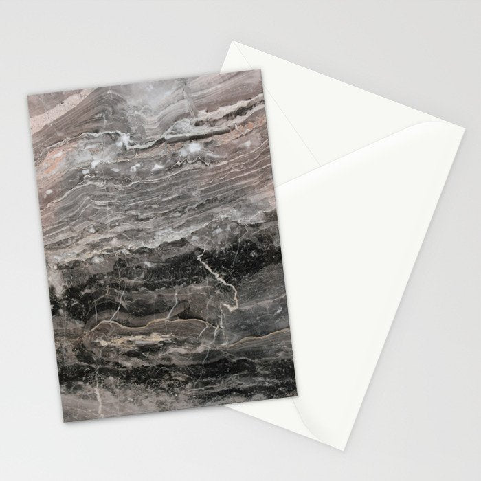Smokey gray marble Stationery Card Gallery Image 2