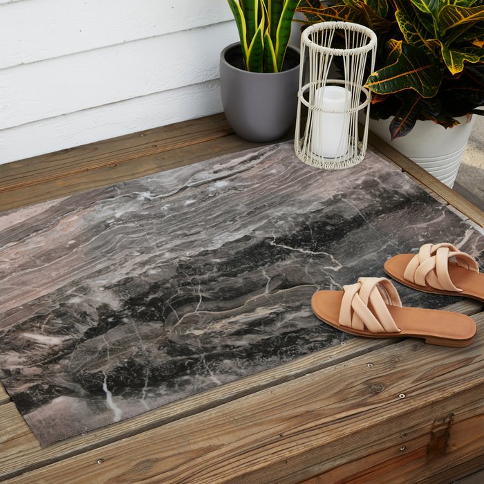 Smokey gray marble Outdoor Rug Gallery Image 2