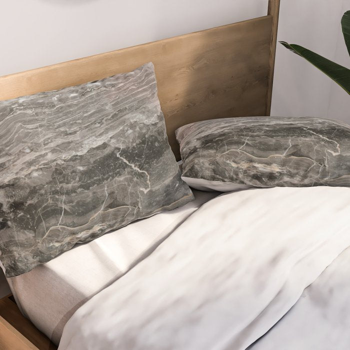 Smokey gray marble Pillow Sham Gallery Image 2
