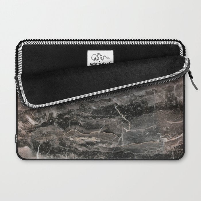Smokey gray marble Laptop Sleeve Gallery Image 2