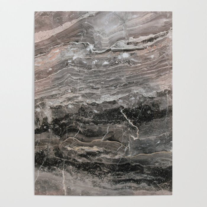 Smokey gray marble Poster Gallery Image 4