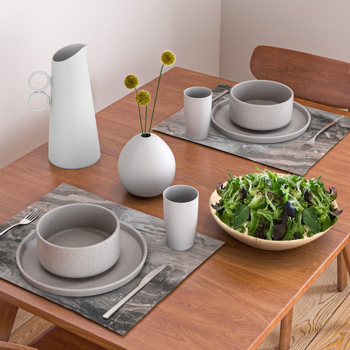 Smokey gray marble Placemat Gallery Image 2