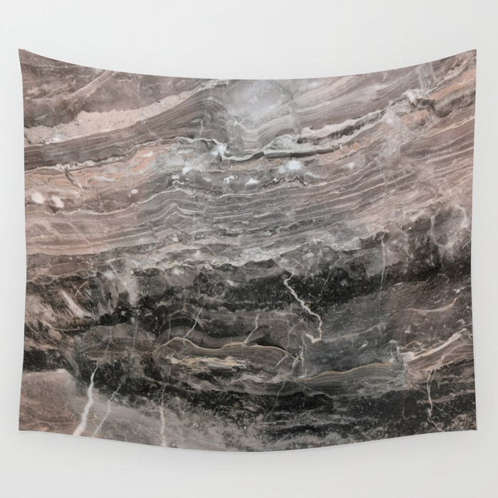 Smokey gray marble Wall Tapestry Gallery Image 1
