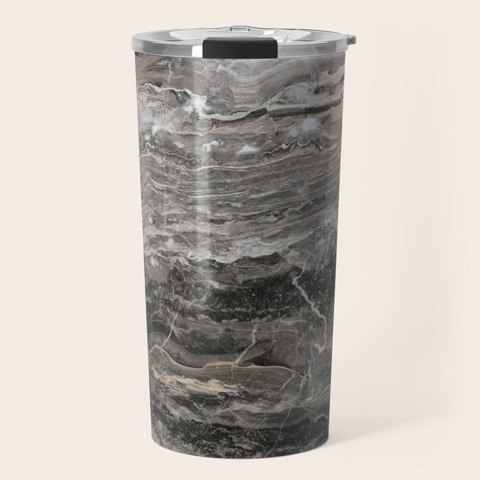 Smokey gray marble Travel Mug Gallery Image 1