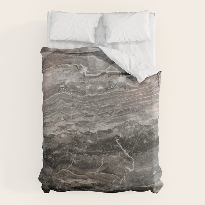 Smokey gray marble Duvet Cover Gallery Image 6