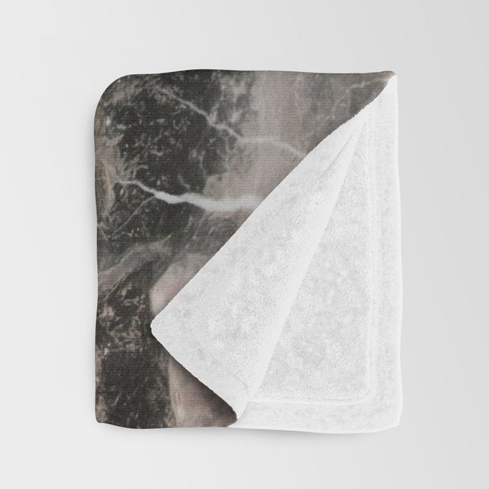 Smokey gray marble Throw Blanket Gallery Image 3