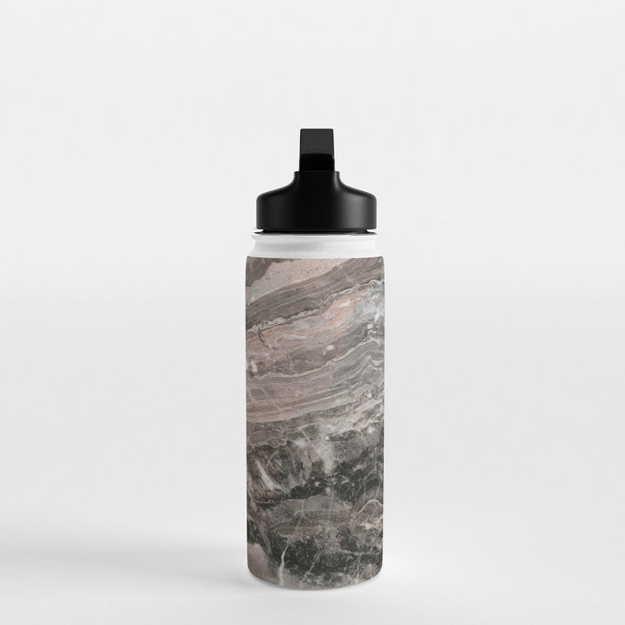Smokey gray marble Water Bottle Gallery Image 3