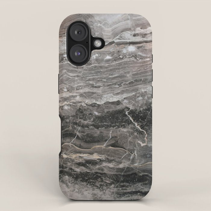 Smokey gray marble iPhone Case Gallery Image 1