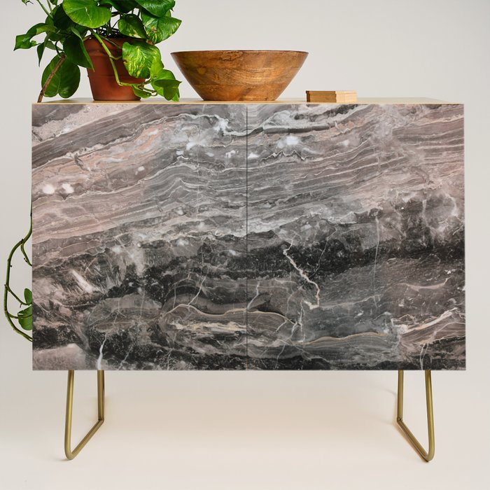 Smokey gray marble Credenza Gallery Image 1