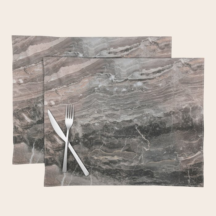Smokey gray marble Placemat Gallery Image 1