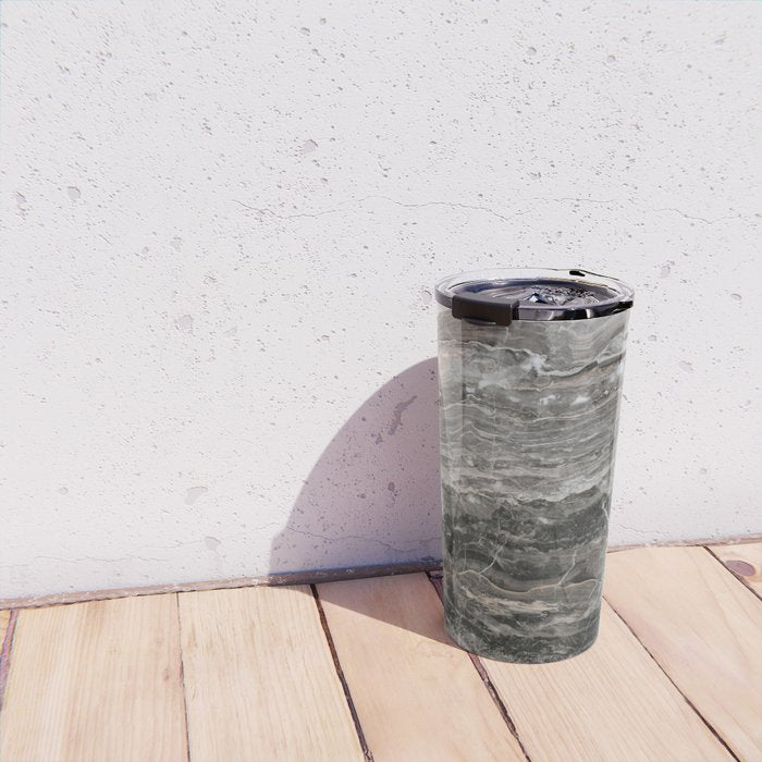 Smokey gray marble Travel Mug Gallery Image 4