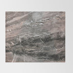 Smokey gray marble Throw Blanket Gallery Image 2