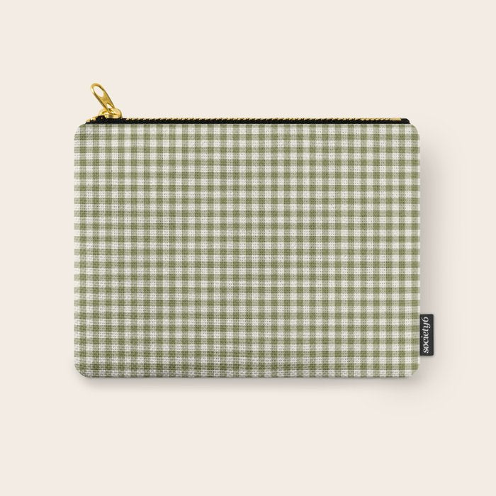 Farmhouse Style Gingham Check Carry All Pouch Gallery Image 1