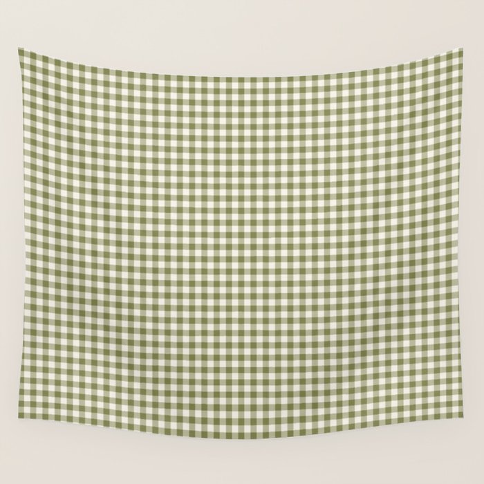 Farmhouse Style Gingham Check Wall Tapestry Gallery Image 4