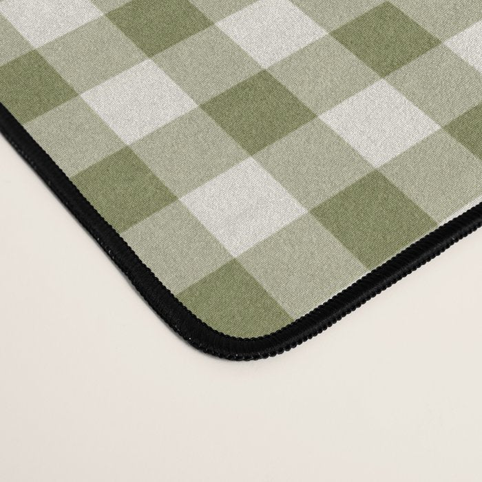 Farmhouse Style Gingham Check Desk Mat Gallery Image 4