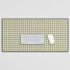 Farmhouse Style Gingham Check Desk Mat Gallery Image 1