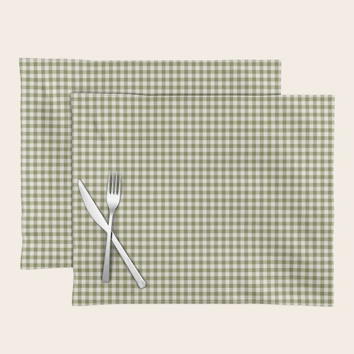 Farmhouse Style Gingham Check Placemat Gallery Image 1