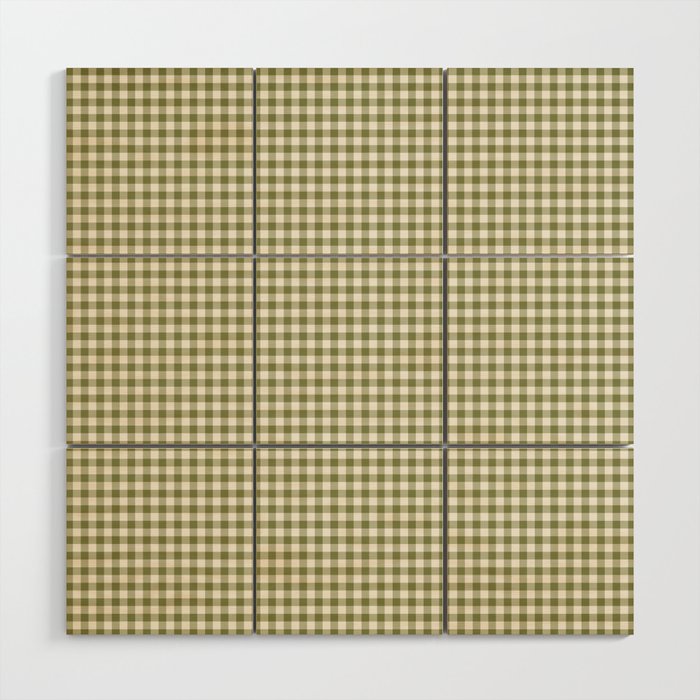 Farmhouse Style Gingham Check Wood Wall Art Gallery Image 1