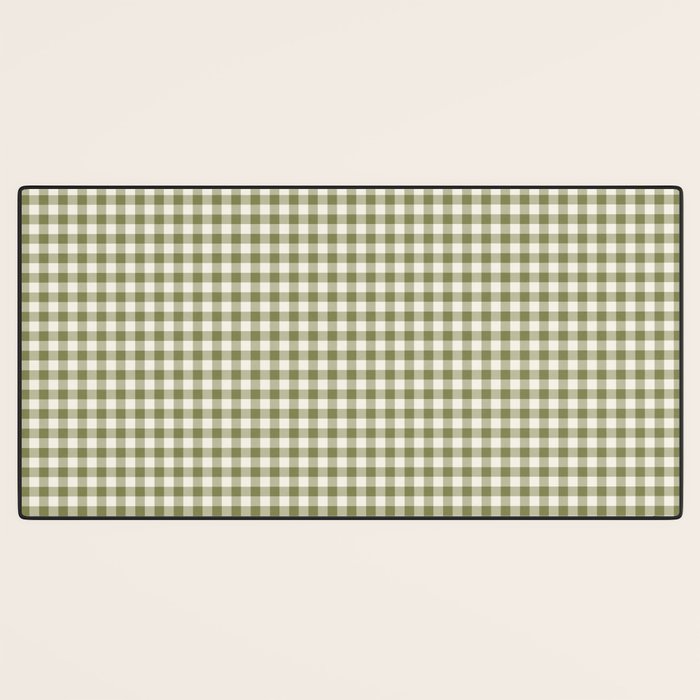 Farmhouse Style Gingham Check Desk Mat Gallery Image 3