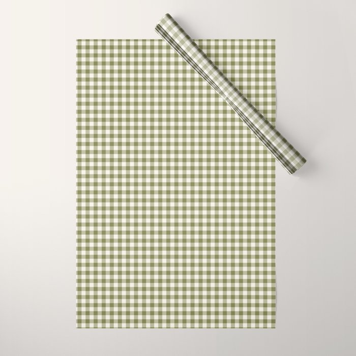 Farmhouse Style Gingham Check Wrapping Paper Gallery Image 1