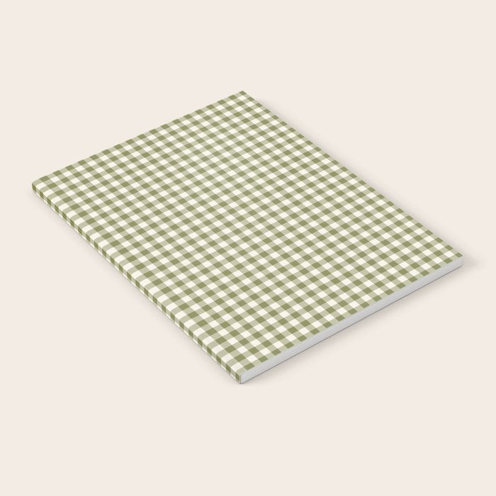Farmhouse Style Gingham Check Notebook Gallery Image 2