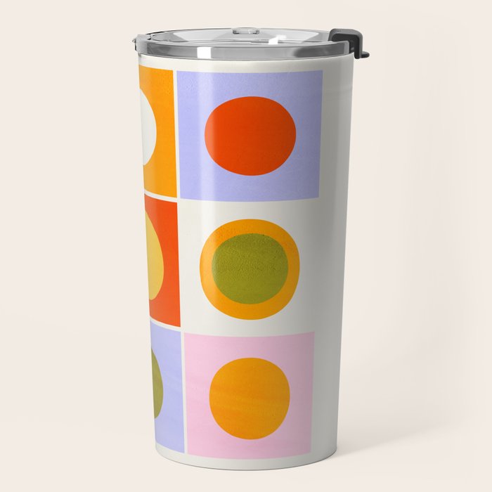Colourplay & Concentric Circles: Mid Century Edition Travel Mug Gallery Image 2