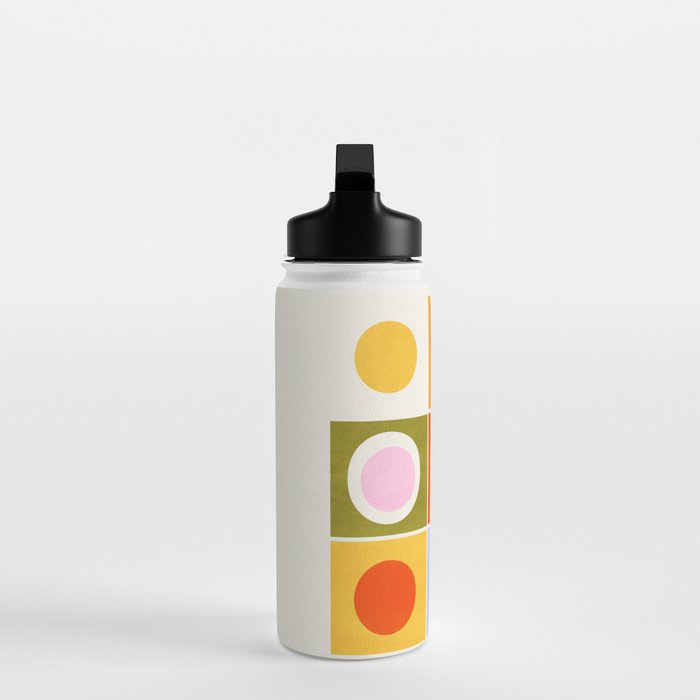 Colourplay & Concentric Circles: Mid Century Edition Water Bottle Gallery Image 3