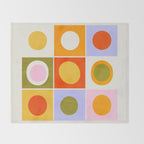 Colourplay & Concentric Circles: Mid Century Edition Throw Blanket Gallery Image 2