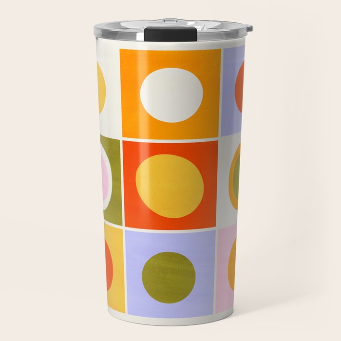 Colourplay & Concentric Circles: Mid Century Edition Travel Mug Gallery Image 1