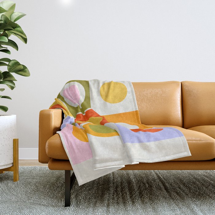 Colourplay & Concentric Circles: Mid Century Edition Throw Blanket Gallery Image 1
