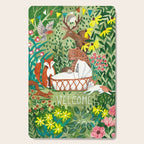 Cute green floral jungle Animals Baby Crib  Cutting Board Gallery Image 1