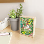 Cute green floral jungle Animals Baby Crib  Mini Art Print Gallery Image 2