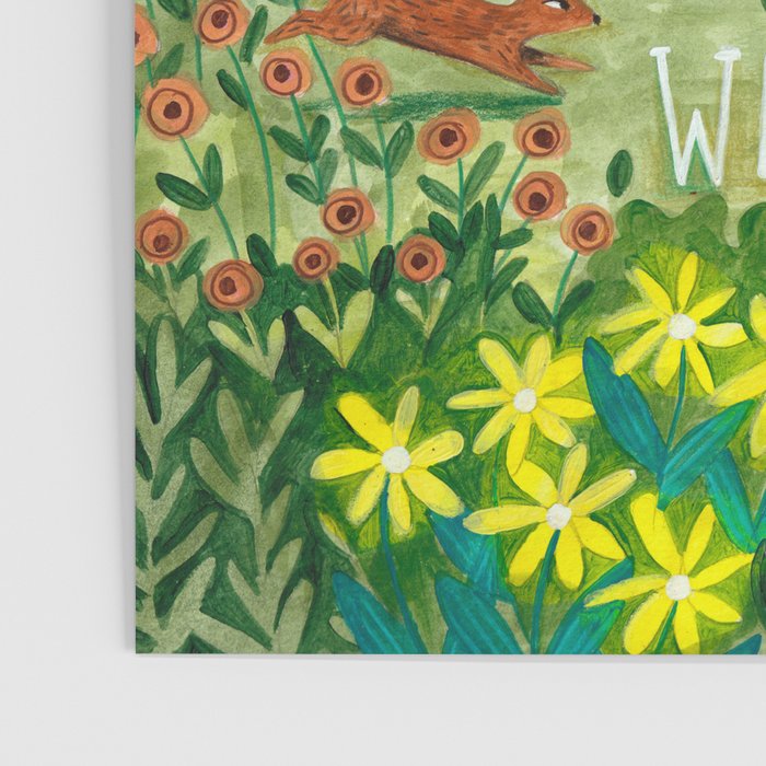 Cute green floral jungle Animals Baby Crib  Poster Gallery Image 3