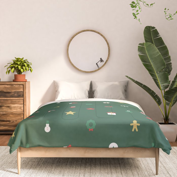 Geometric christmas decoration pattern Comforter Gallery Image 3