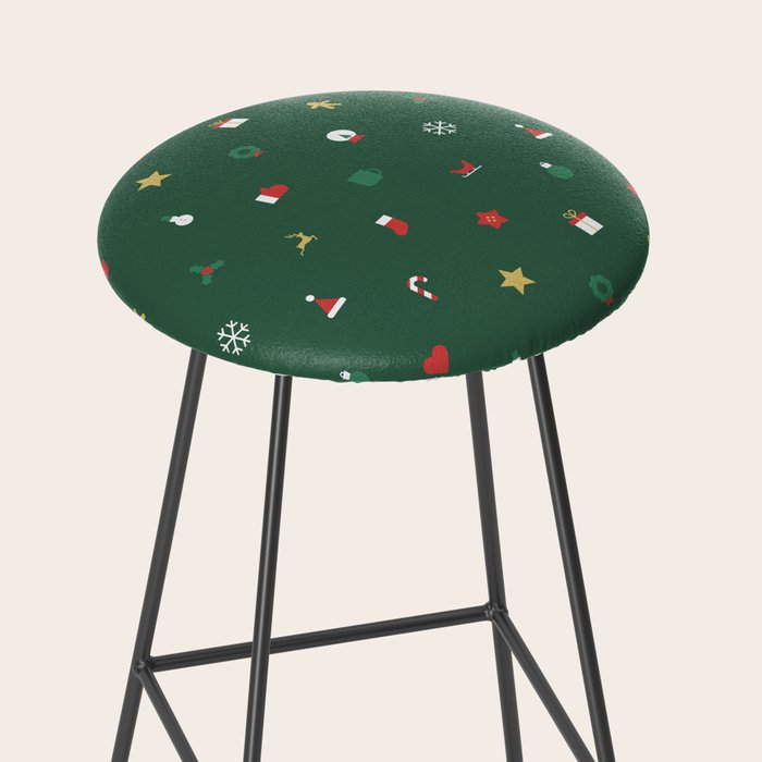 Geometric christmas decoration pattern Stool Gallery Image 2