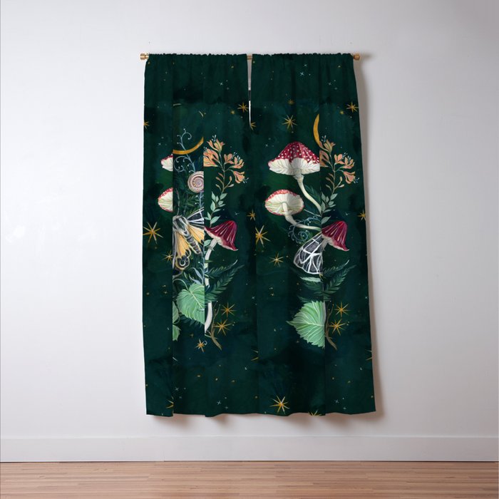 Mushroom night moth Window Curtain Gallery Image 3