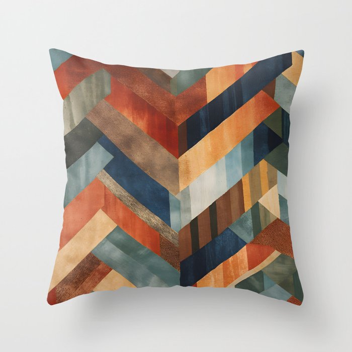 Desert Herringbone Reverie Throw Pillow Gallery Image 6