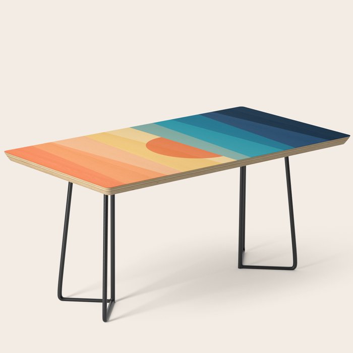 Abstract geometric sunrise Coffee Table Gallery Image 1