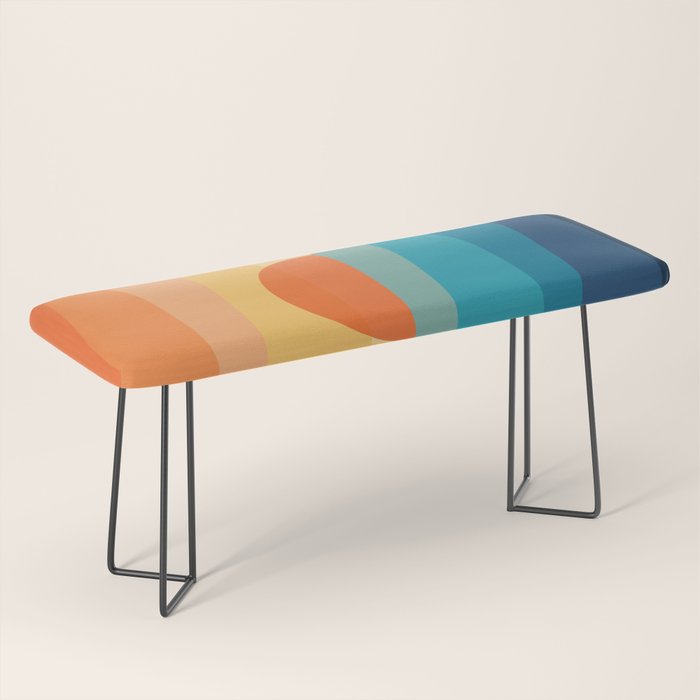 Abstract geometric sunrise Bench Gallery Image 1