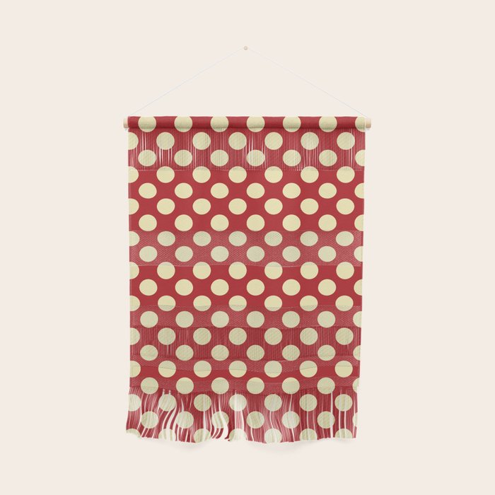 Cream on Red Polka Dot  Wall Hanging Gallery Image 1