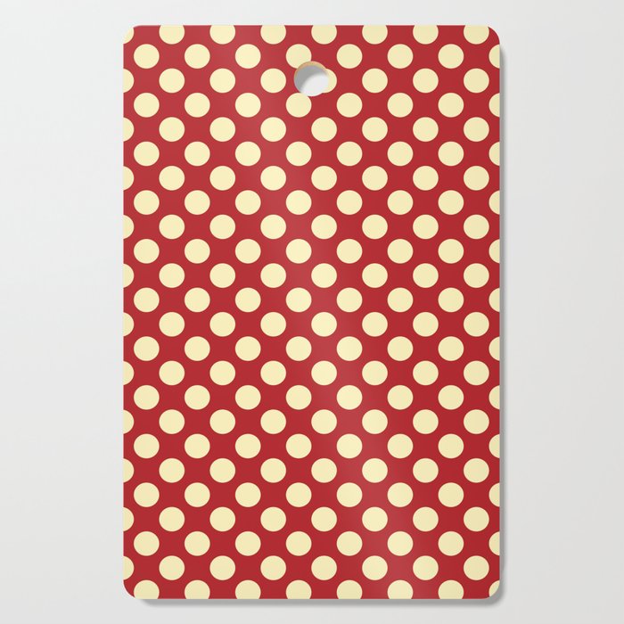 Cream on Red Polka Dot  Cutting Board Gallery Image 1